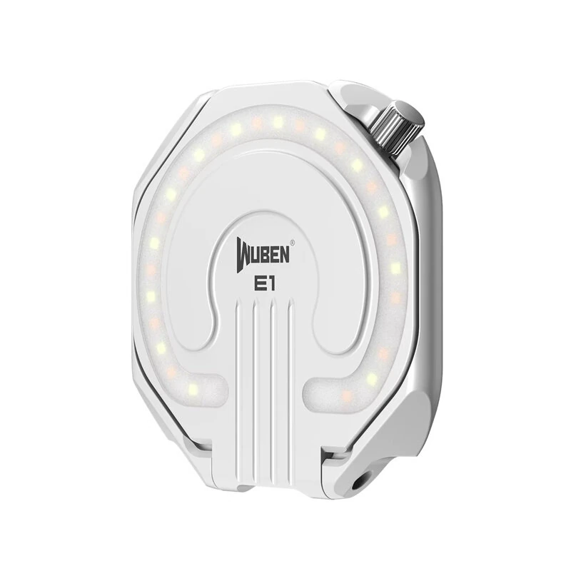 WUBEN E1 300 Lumens LED Photography Selfie Light for Phone Outdoor Camping 3 Light Modes Rechargeable Magnetic Portable Ring Fill Light EDC Mini Keychain Flashlight — view 3