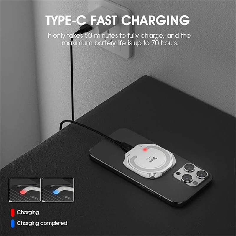 WUBEN E1 300 Lumens LED Photography Selfie Light for Phone Outdoor Camping 3 Light Modes Rechargeable Magnetic Portable Ring Fill Light EDC Mini Keychain Flashlight — view 8