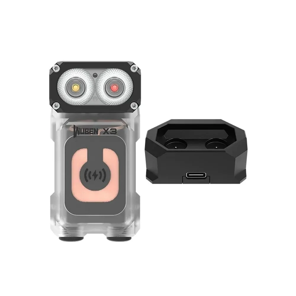WUBEN X3 Owl 700LM Mini LED Keychain Flashlight 180° Rotating Head Best EDC Flashlight Wireless Charging Base Ultra-light Weight Mini Torch Camping Tent Lamp — view 8