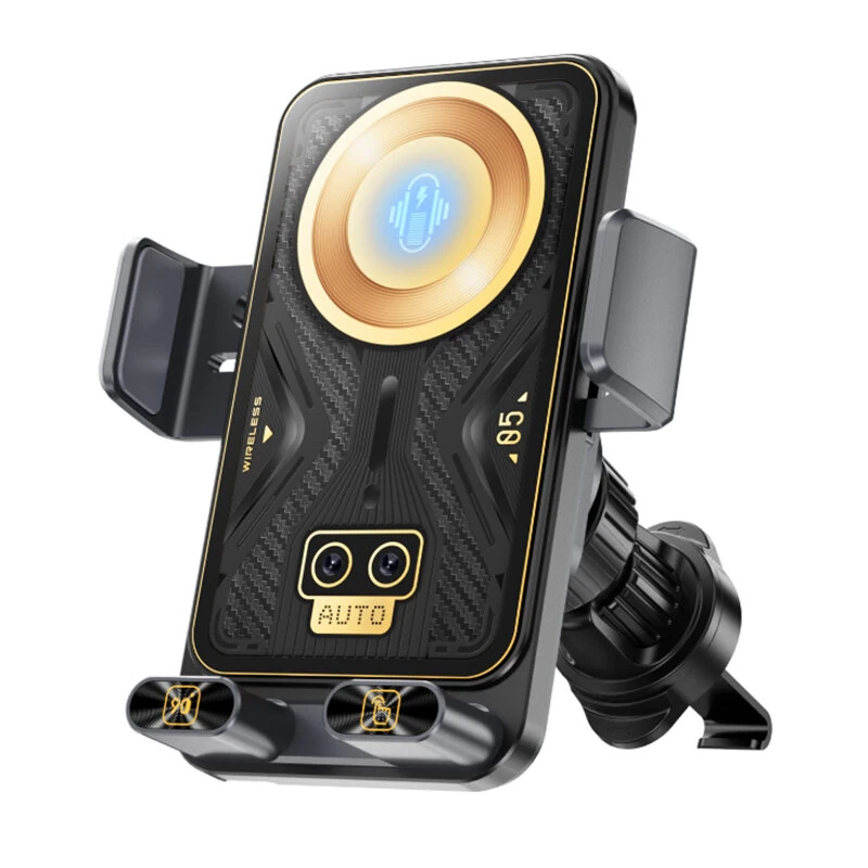 X18 15W Wireless Charging Car Phone Holder Infrared Sensing Automatic Opening and Closing 90° Rotation AI Smart Chip Fast Charging Holder Car Phone Holder