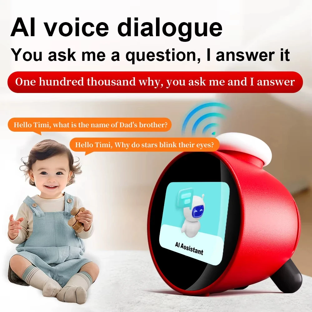 X8 AI Smart Alarm Clock with 2.8-inch LCD Display Voice Assistant Multi-Language Supported Type-C Charging Weather Forecast White Noise Sleep Aid Alarm Clock — view 4