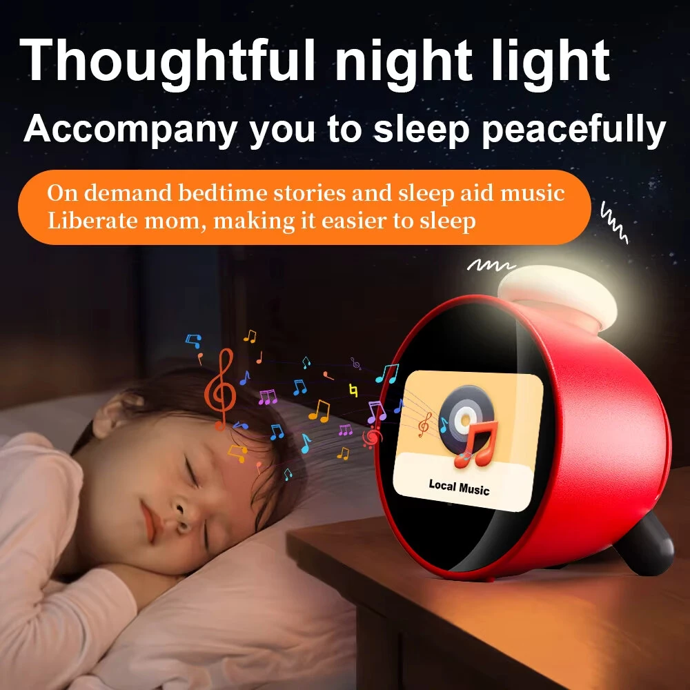 X8 AI Smart Alarm Clock with 2.8-inch LCD Display Voice Assistant Multi-Language Supported Type-C Charging Weather Forecast White Noise Sleep Aid Alarm Clock — view 7