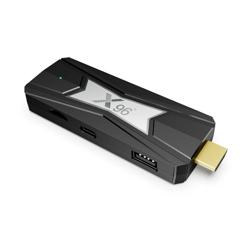 X96 NEO Android 14 2+16G TV Stick 4K S905X5M AV1 Decoding WiFi 5 & bluetooth Voice Remote AI Upscaling Support USB/HD/TF Card Ports Smart Streaming Stick