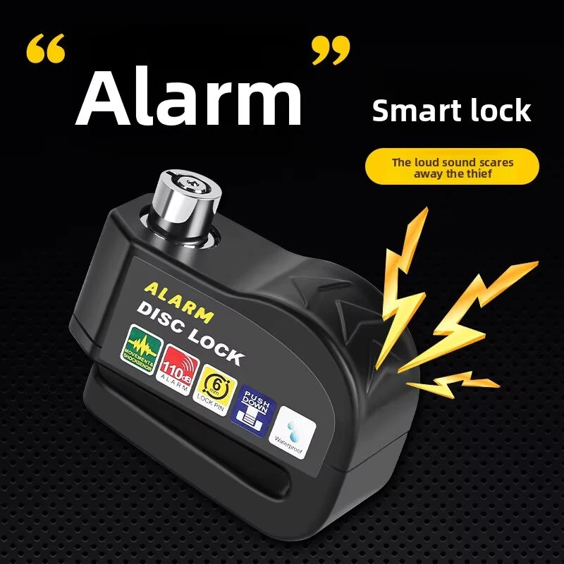 XANES 110dB Anti-Theft Bicycle Disc Brake Alarm Lock Alloy Waterproof Security Electric Vehicle Brakelock Motorcycle Wheel Alarm Disc Locks — view 3