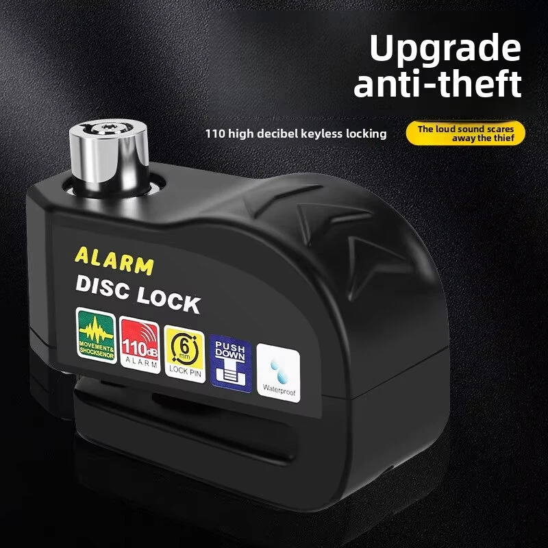 XANES 110dB Anti-Theft Bicycle Disc Brake Alarm Lock Alloy Waterproof Security Electric Vehicle Brakelock Motorcycle Wheel Alarm Disc Locks — view 6
