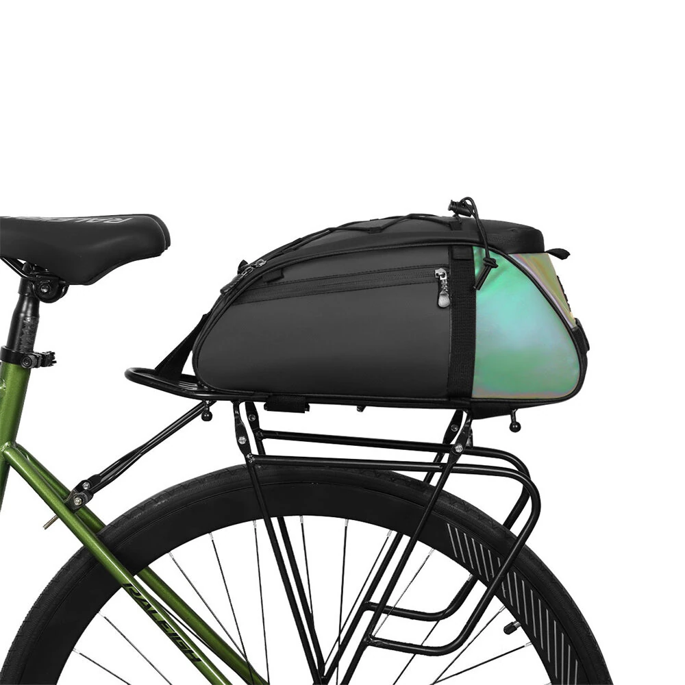 XANES 4L Bicycle Pannier Bag Multi-Purpose Wear-resistant Bike Rear Rack Bag Night Reflective Cycling Camel Bag for MTB — view 11