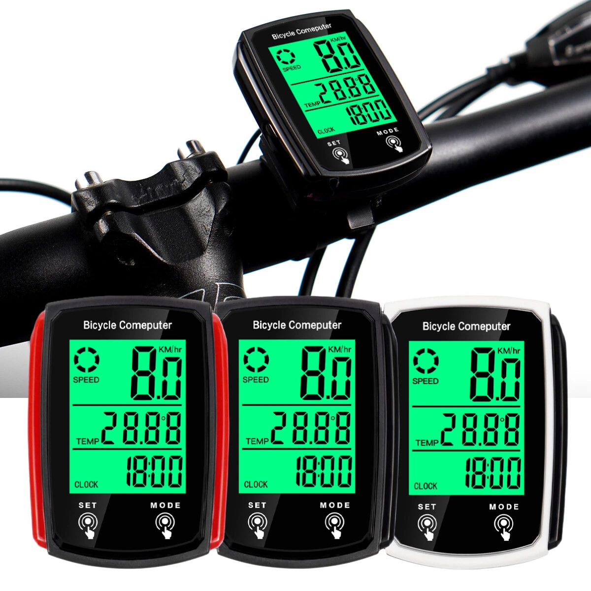 XANES Bicycle Computer LCD Digital Wired Cycling Computer Speedometer Bike Speed Odometer With Backlight bike Accessories — view 10