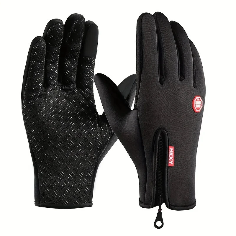 XANES Windproof Warm Gloves for Winter Anti Slip Silicon Touch Screen Full Finger Cold-proof Bicycle Cycling Touchscreen Sport Gloves — XANES