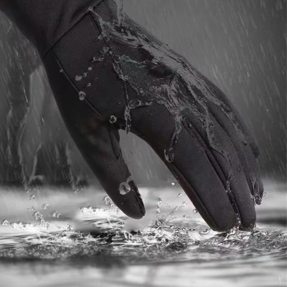 XANES Winter Cycling Gloves for Men Touchscreen Thermal Windproof Fleece Motorcycle Gloves Warm Thick Driving Skiing Gloves — view 5