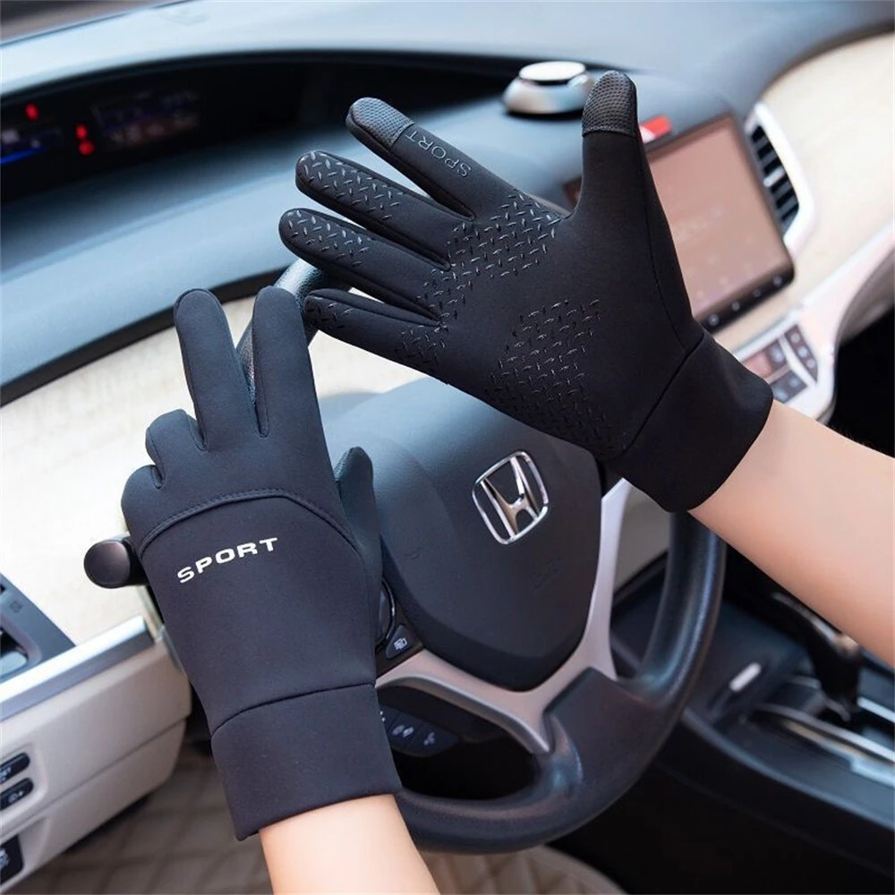 XANES Winter Cycling Gloves for Men Touchscreen Thermal Windproof Fleece Motorcycle Gloves Warm Thick Driving Skiing Gloves — view 7