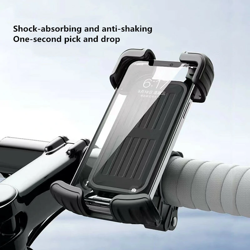 XANES YYS-443 Phone Holder 4.7"-6.8" Adjustable Phone Clip Stand Shockproof Portable Bike Holder Phone Bracket for Bicycle Motorcycle — view 4