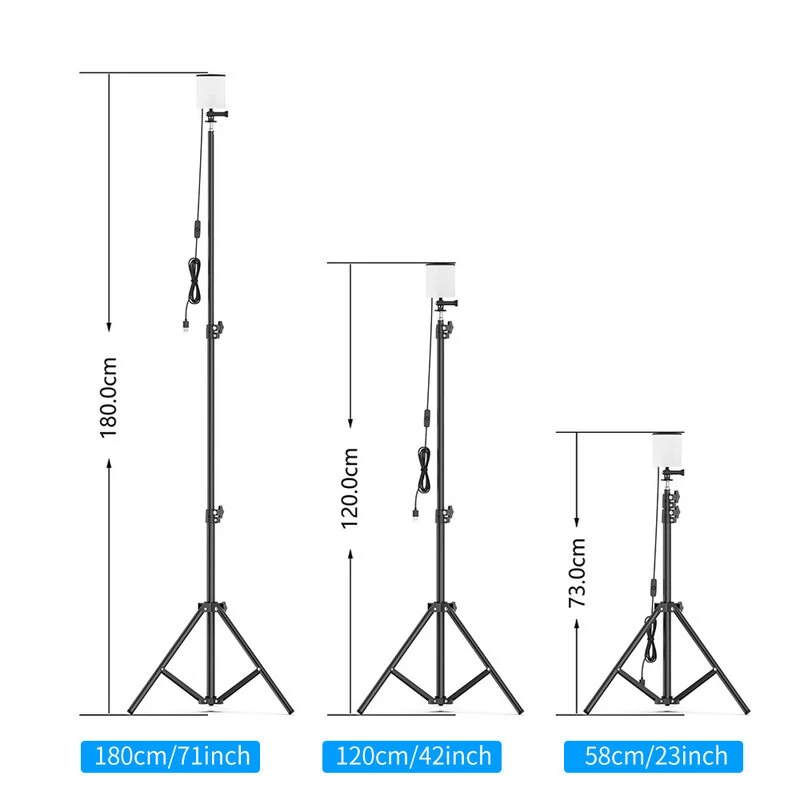 XANES® 84*LEDs 1680LM 1.8m Height Adjustable LED Camping Light with Tripod 6500-7000K Brightness Stand Lantern Work Light For Camping Maintain Photography — view 6