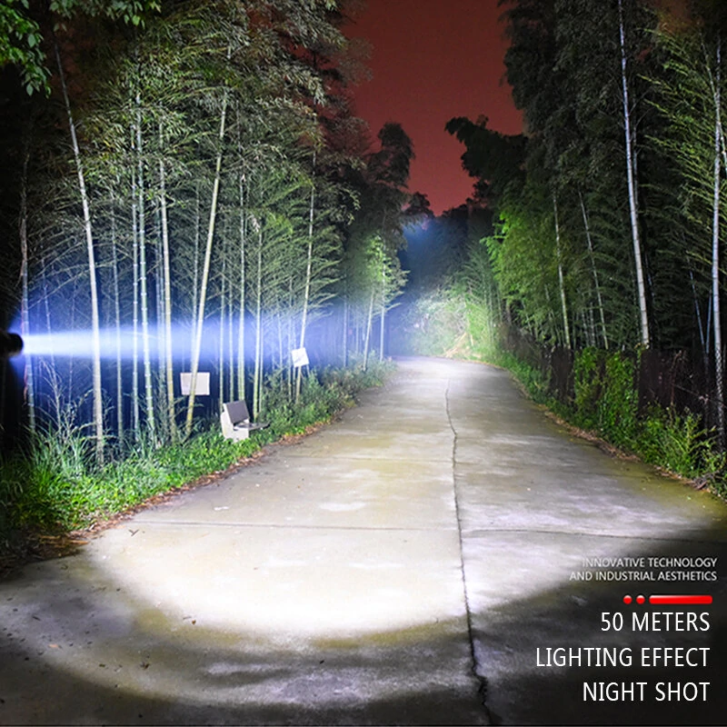 XANES® XHP50 1800lm Powerful Long Range Zoomable Flashlight Kit with 18650 Li-ion Battery USB Rechargeable & Power Display Mini Torch Focus Adjustable Tactical Light — view 11
