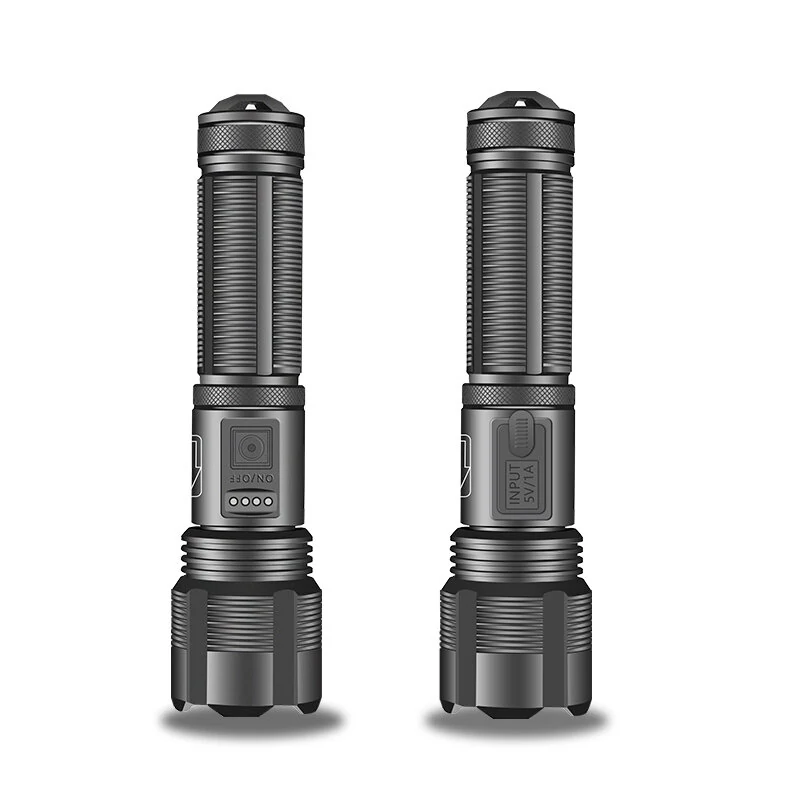 XANES® XHP50 1800lm Powerful Long Range Zoomable Flashlight Kit with 18650 Li-ion Battery USB Rechargeable & Power Display Mini Torch Focus Adjustable Tactical Light — view 5
