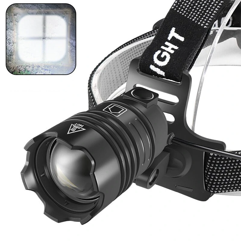 XHP70 Strong LED Headlamp Type-C USB Charging Outdoor Fishing Zoom Headlight Bike Running Search Head Lamp — view 4