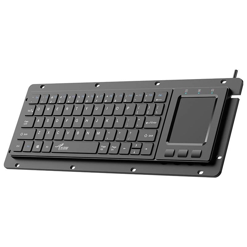 Xiao Dai Shu DS-9898 Trackball Touch Industrial Keyboard 64-Key USB Integrated Touchpad Gesture Control Keyboards for CNC PC — view 2