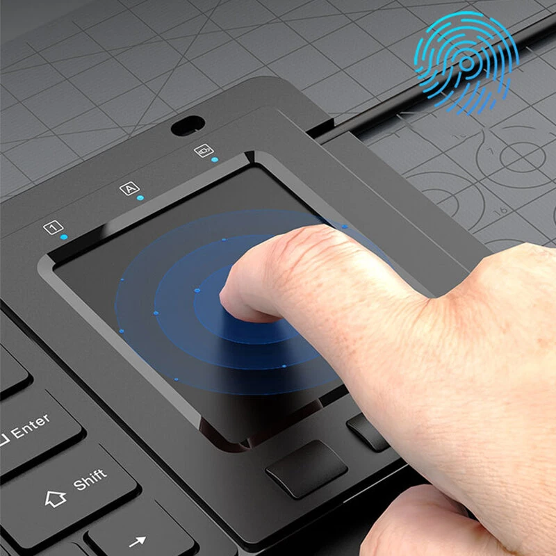 Xiao Dai Shu DS-9898 Trackball Touch Industrial Keyboard 64-Key USB Integrated Touchpad Gesture Control Keyboards for CNC PC — view 6