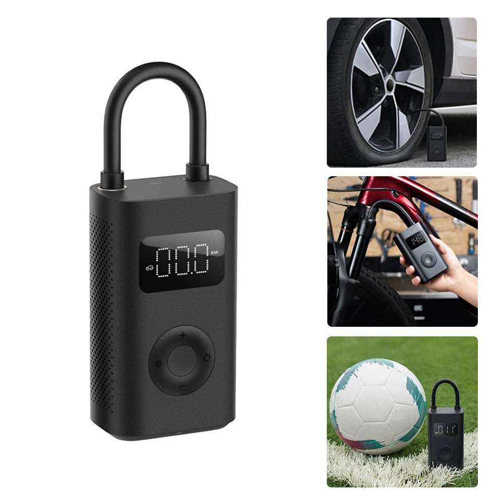 XIAOMI 1S/2/2Pro 150PSI Electric Tire Air Pump 60W Power 2000mAh LED Digital Pressure Display 5 inflation Modes Type-C Rechargeable for Bike Car Motorbike Football — XIAOMI Mijia