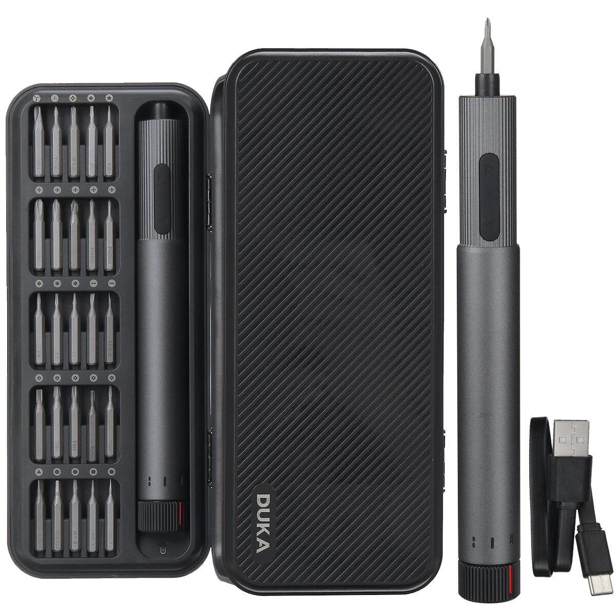 XIAOMI AtuMan DUKA E2 210RPM Precision Electric Screwdriver Set with Dual-Speed Adjustment 25 Screwdriver Heads Ideal for Home DIY Project Quick Charging — view 2