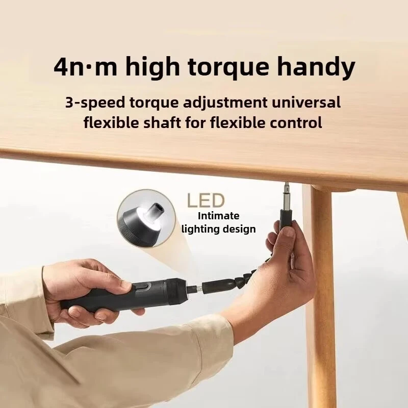 Xiaomi Electric Screwdriver Tool Set 4Nm Type-C Charging Compact Toolbox Household Repair Kit Multitool — view 5