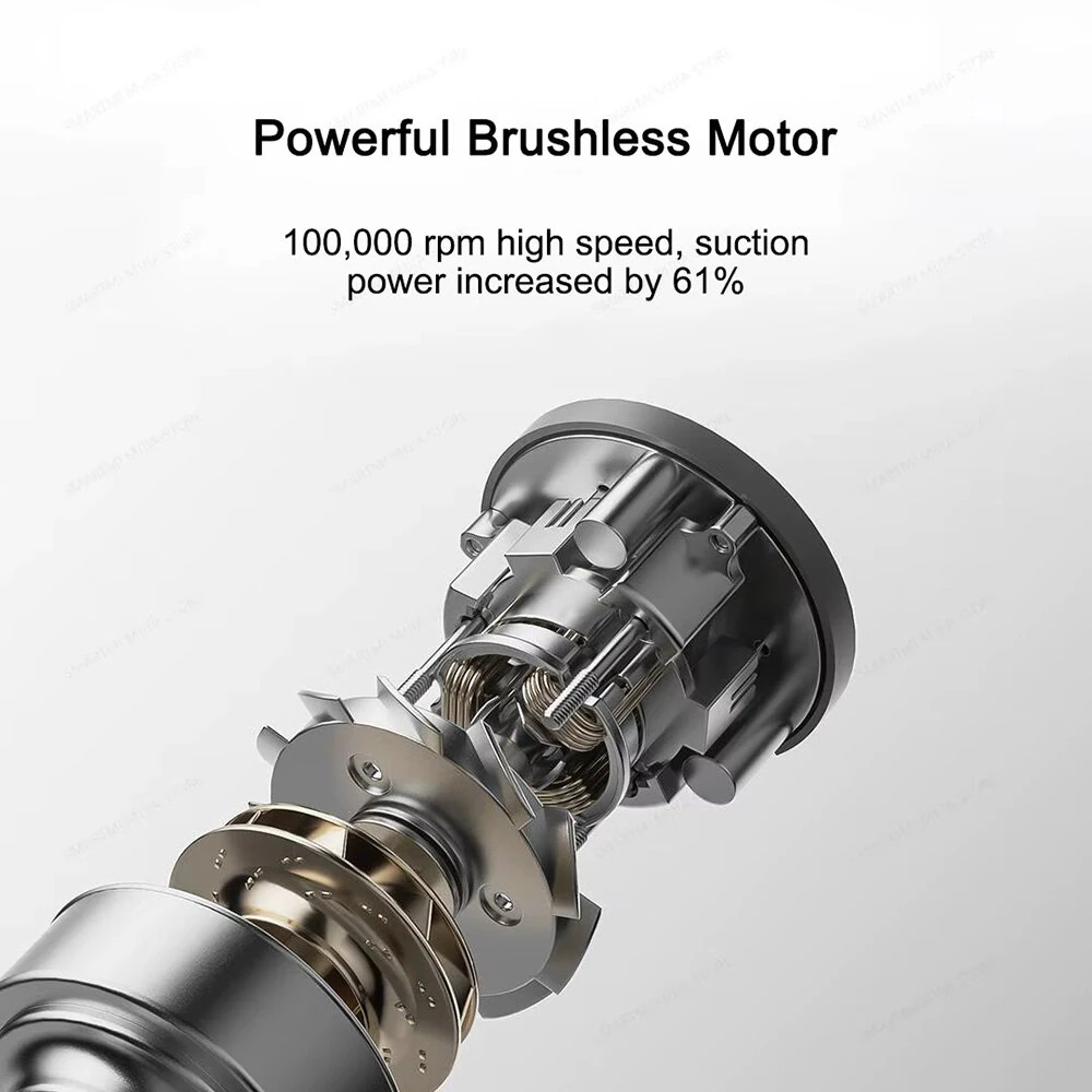 XIAOMI MIJIA Cordless Handheld Vacuum Cleaner 21kPa Powerful Suction 5-Stage Filtration Brushless Motor 2400mAh Battery Pack for Car and Home Cleaning — view 7