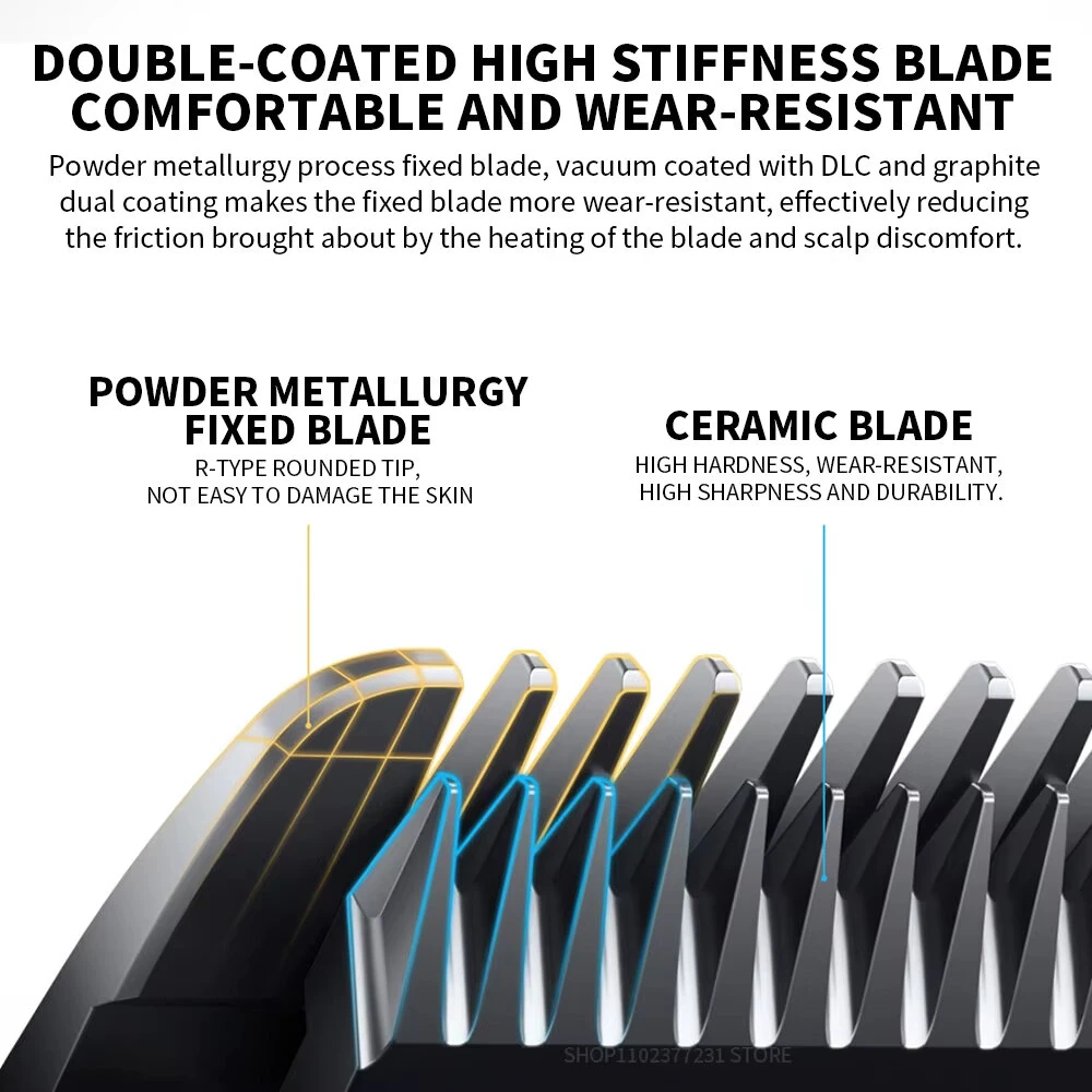 XIAOMI Mijia Hair Clipper 2 Full Grooming Kit with LED Display Dual Speeds Cutting Length Adjustable IPX7 Waterproof Rechargeable Shaver — view 4