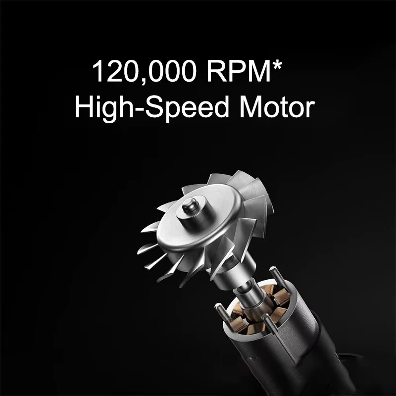 XIAOMI Mijia High-Speed Ionic Hair Dryer Pro 120000RPM Fast Drying Blow Dryer with NTC Constant Temperature Control Water Ion Care Low Noise 3 Nozzles — view 7