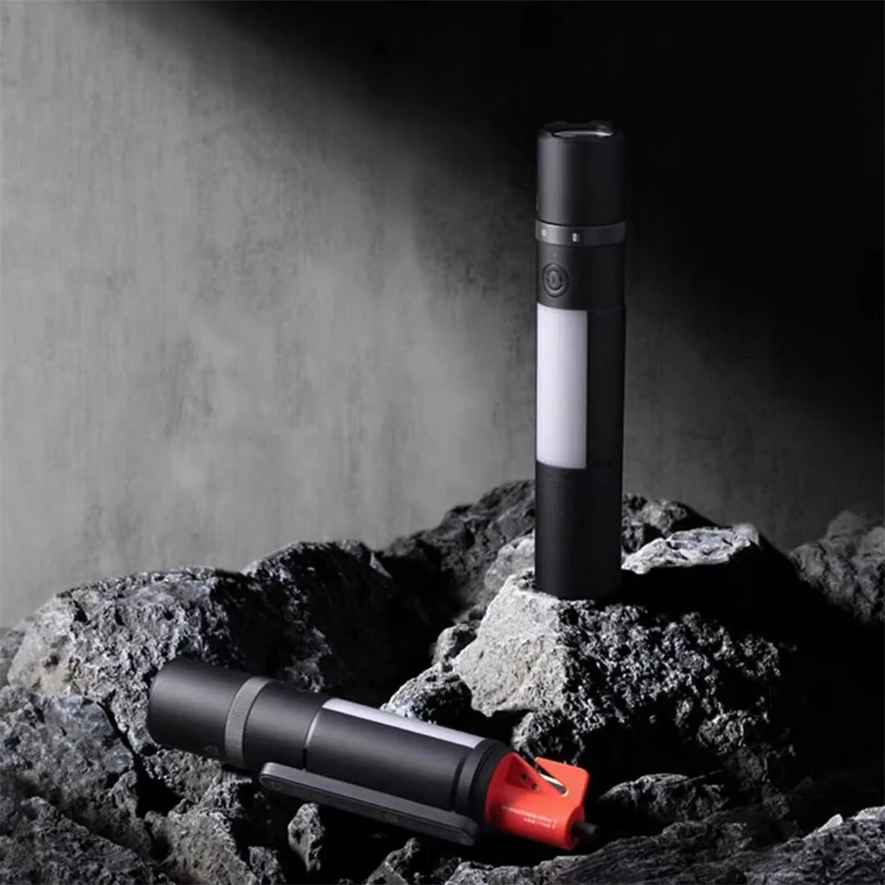 Xiaomi Mijia Multi-functional LED Flashlight Zoomable Ultra Bright Torch Window Breaker 3100mAh Lithium Battery 1000lm Strong Light Safety Belt Cutter Car Emergency Light — view 3