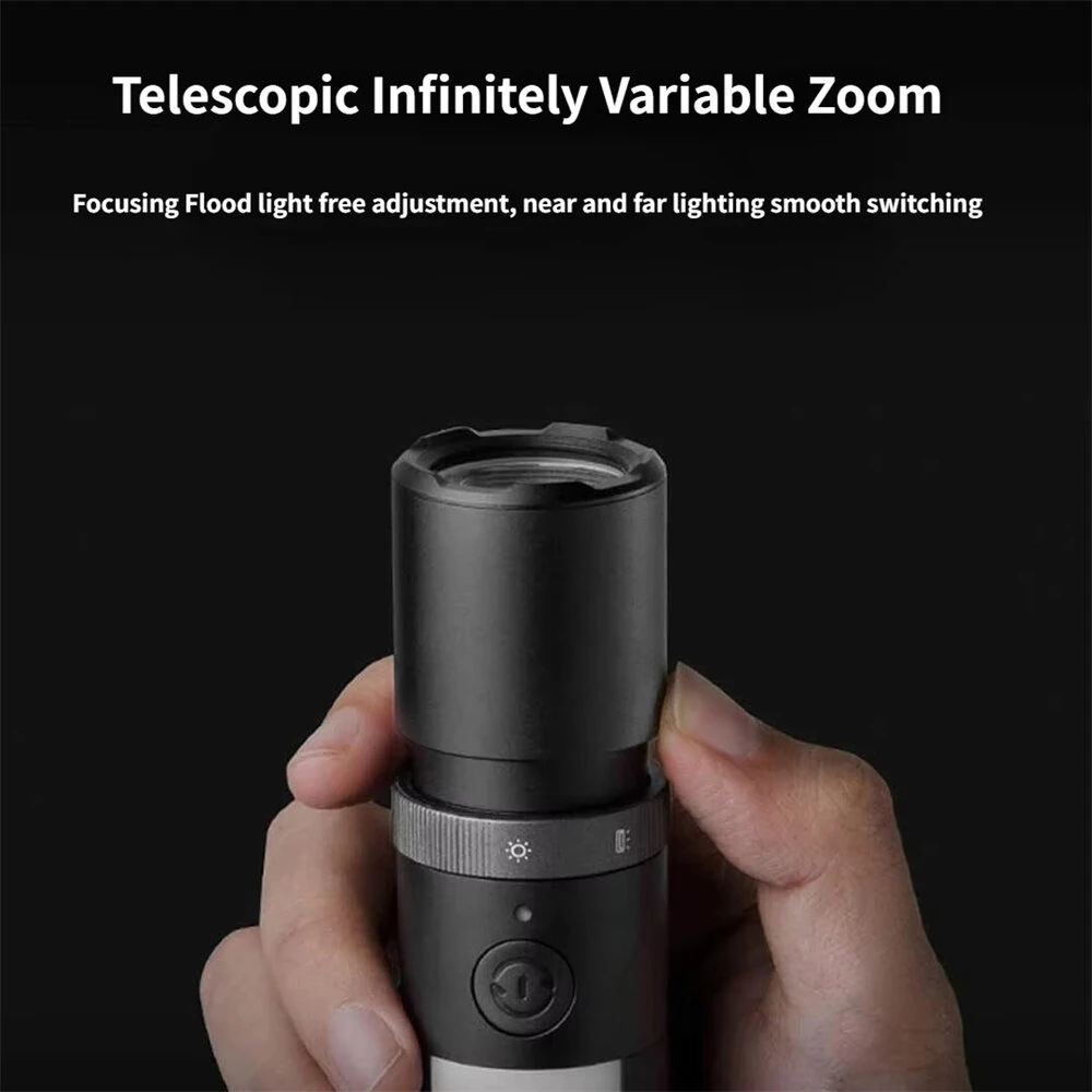 Xiaomi Mijia Multi-functional LED Flashlight Zoomable Ultra Bright Torch Window Breaker 3100mAh Lithium Battery 1000lm Strong Light Safety Belt Cutter Car Emergency Light — view 5