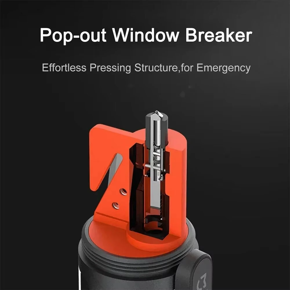 Xiaomi Mijia Multi-functional LED Flashlight Zoomable Ultra Bright Torch Window Breaker 3100mAh Lithium Battery 1000lm Strong Light Safety Belt Cutter Car Emergency Light — view 8