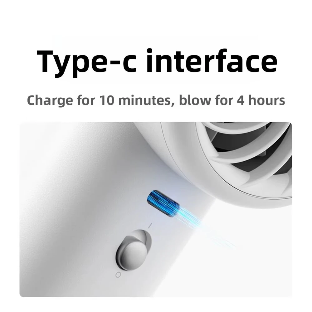 XIAOMI MIJIA Portable Handheld Fan 100 Speeds Adjustable 250m³/h Airflow 40H Ultra Runtime Low Noise Rechargeable Mini Fan with LED Display for Indoor Outdoor — view 3