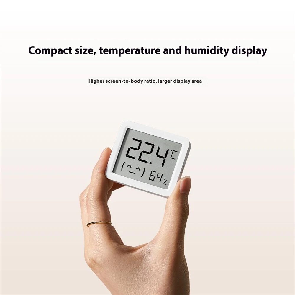 XIAOMI Mijia Smart Temperature Humidity Sensor 3 Mini 0°C-60°C Range Bluetooth 5.0 High Precision Compact Hygrometer with LCD Display and Wall Sticker — view 4