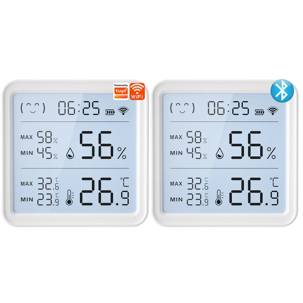 Xiaomi Smart Wireless Temperature Humidity Sensor with Advanced Bluetooth/WiFi Technology Adjustable Modes Low Power Consumption Ideal for Remote Home Monitoring and Smart Home Automation — Xiaomi