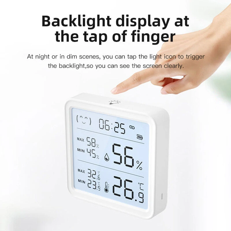 Xiaomi Smart Wireless Temperature Humidity Sensor with Advanced Bluetooth/WiFi Technology Adjustable Modes Low Power Consumption Ideal for Remote Home Monitoring and Smart Home Automation — view 7