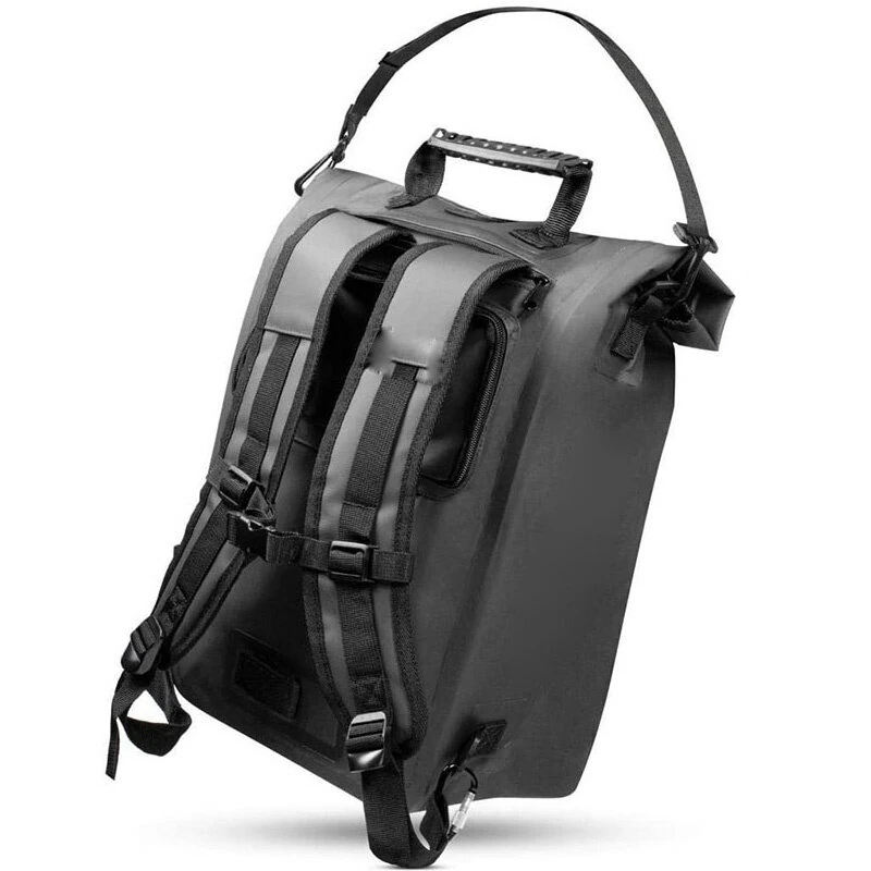 Xmund 3-in-1 Waterproof Bicycle Pannier Backpack 23L IPX6 Roll Top Convertible Laptop Bag — view 5