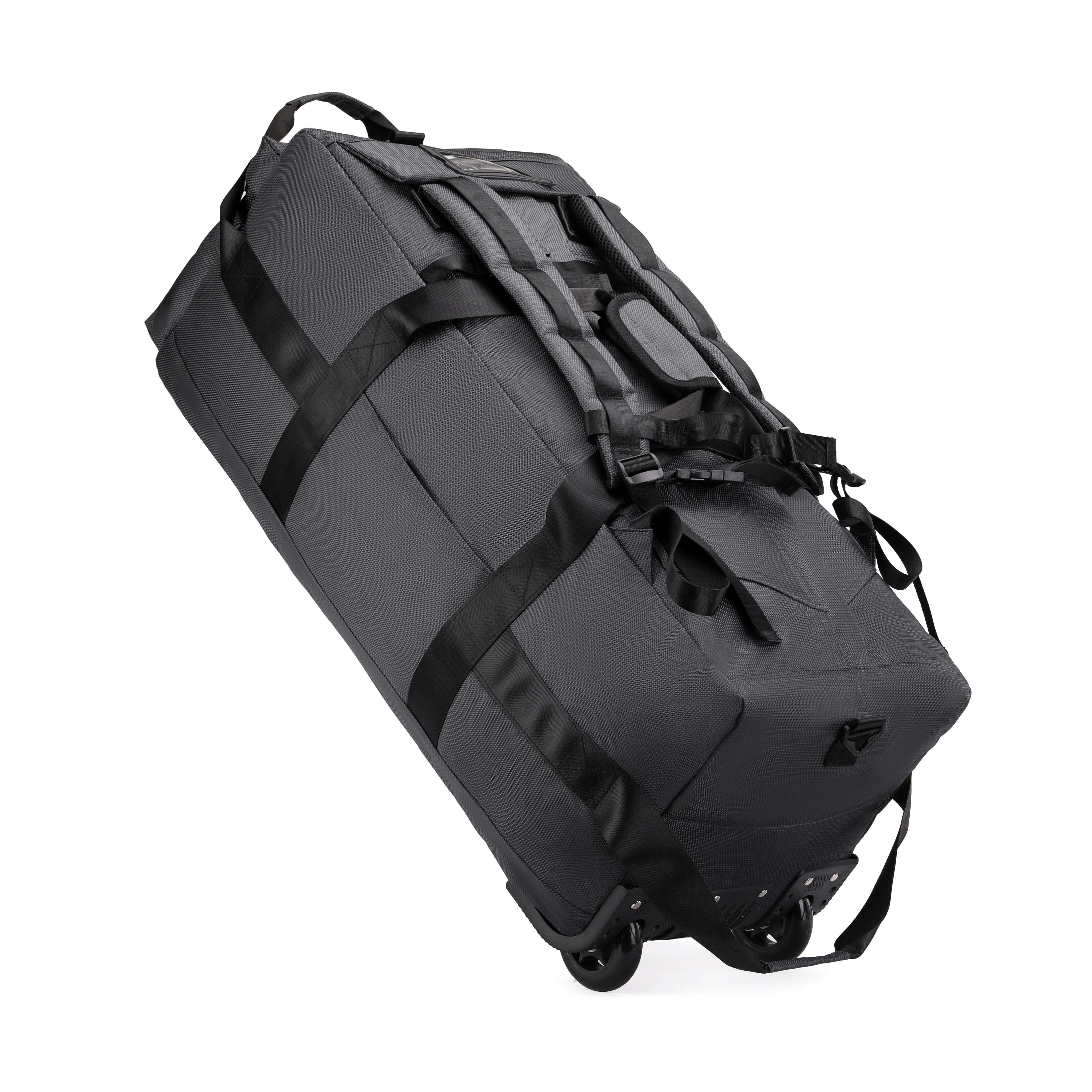 Xmund 60L Large Capacity Rolling Duffle Bag Foldable Travel Luggage with Wheels Convertible Backpack Fine Fabric Airline Check In Airplane Moving Bag — view 9