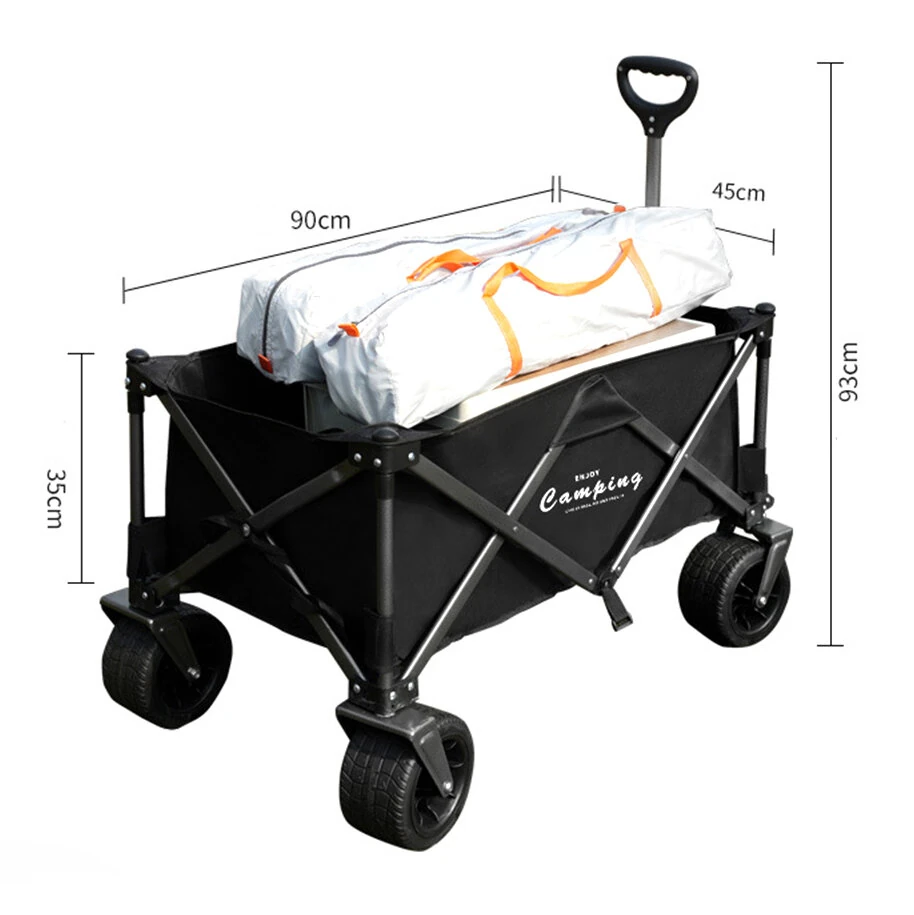 Xmund Big Tank Wheels Beach Wagon Sand with 360 Degree Rotation Dual Brake Wheel Large Capacity Foldable Cart Garden Outdoor Picnic — view 7