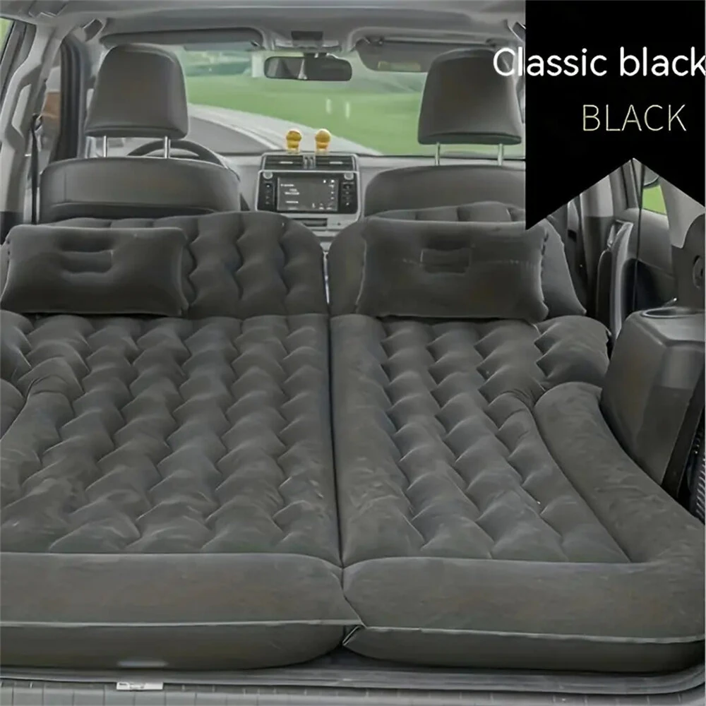 Xmund Foldable Air Mattress Camping Bed Car Air Mattress Vehicle Inflatable Thickened Travel Bed Sleeping Pad Camping Accessory SUV Car Supplies