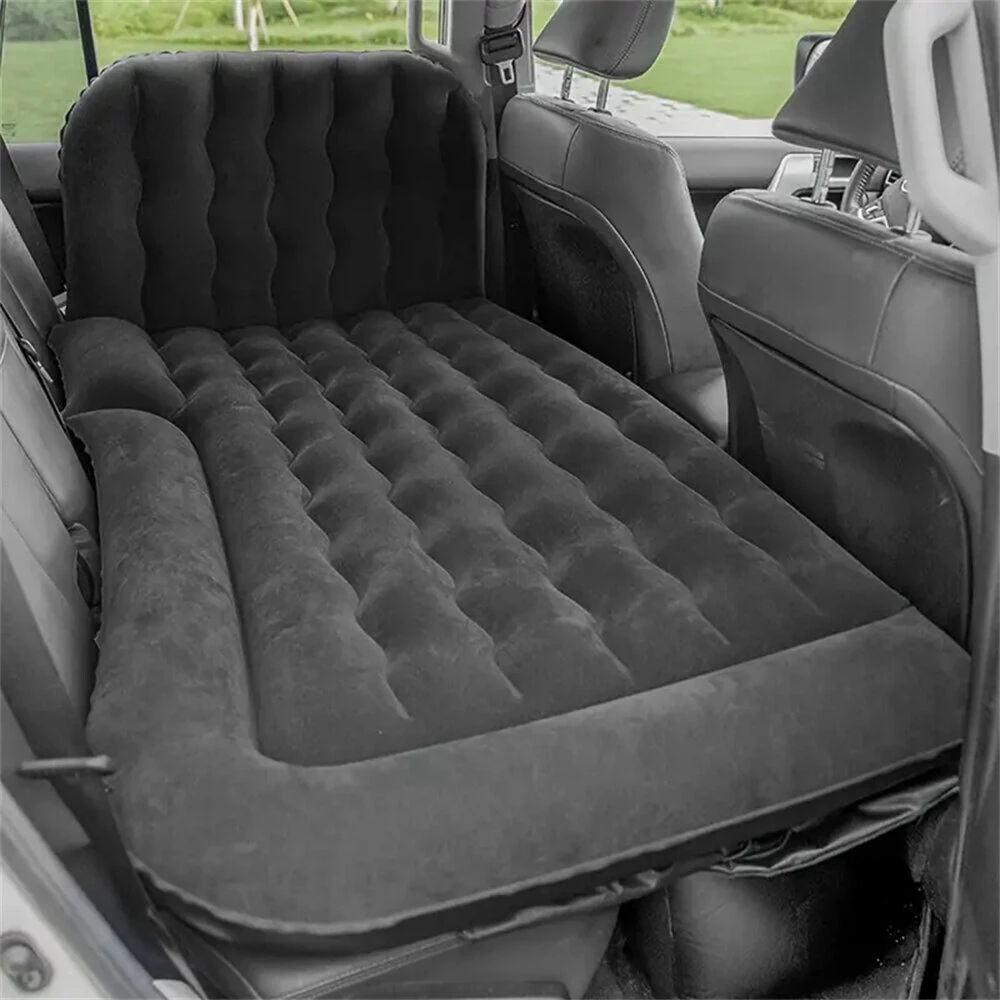 Xmund Foldable Air Mattress Camping Bed Car Air Mattress Vehicle Inflatable Thickened Travel Bed Sleeping Pad Camping Accessory SUV Car Supplies — view 3