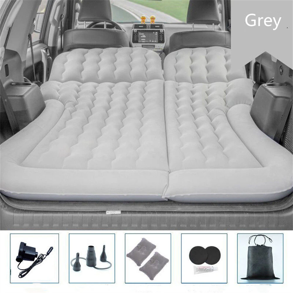 Xmund Foldable Air Mattress Camping Bed Car Air Mattress Vehicle Inflatable Thickened Travel Bed Sleeping Pad Camping Accessory SUV Car Supplies — view 6