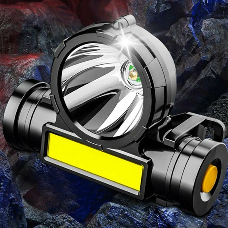 XMUND Waterproof LED Headlamp Handfree COB Work Light with Magnet USB Headlight Built-in Battery Suit for Fishing Camping — view 10