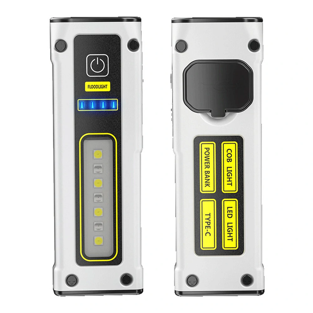 XPG COB LED Flashlight 2000mAh 7Gear Double Light Source Flashlight Mini Torch Magnet Emergency Power Bank Portable Outdoor Camping Light — view 5