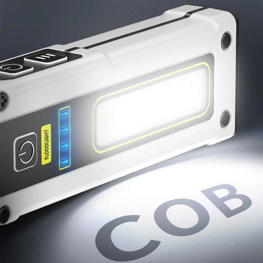 XPG COB LED Flashlight 2000mAh 7Gear Double Light Source Flashlight Mini Torch Magnet Emergency Power Bank Portable Outdoor Camping Light — view 9