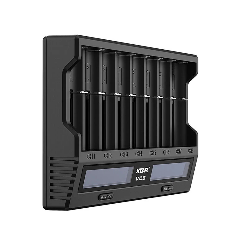 XTAR VC8 21700 18650 Intelligent Battery Charger Type-C Fast Charging Smart Charger LCD Display Li-ion IMR Ni-MH Ni-Cd AA AAA C 16340 26650 14500 18650 Flashlight Cells Charger — view 3