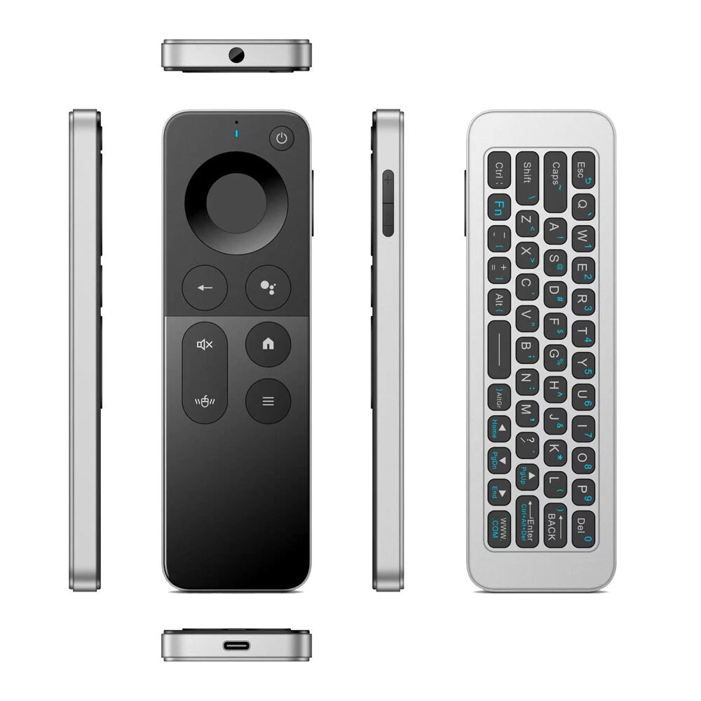 XTX1 2.4G Wireless Voice Air Mouse Infrared Learning Double-sided Wireless Mini Keyboard Mouse Voice TV Remote Control with Google Assistant — XTX1