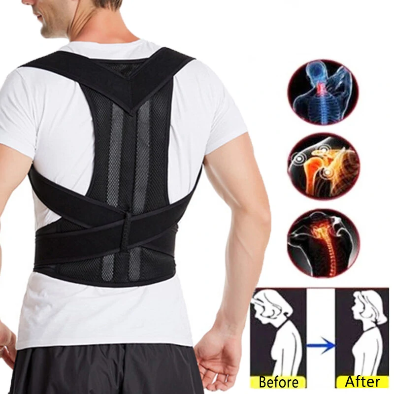 Y005 Adjustable Back Support Comfort Breathable Posture Shoulder Spine Corrector for Home Office Sport — view 2