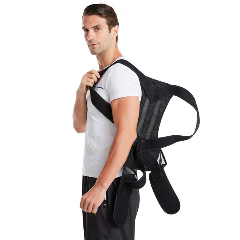 Y005 Adjustable Back Support Comfort Breathable Posture Shoulder Spine Corrector for Home Office Sport — view 4
