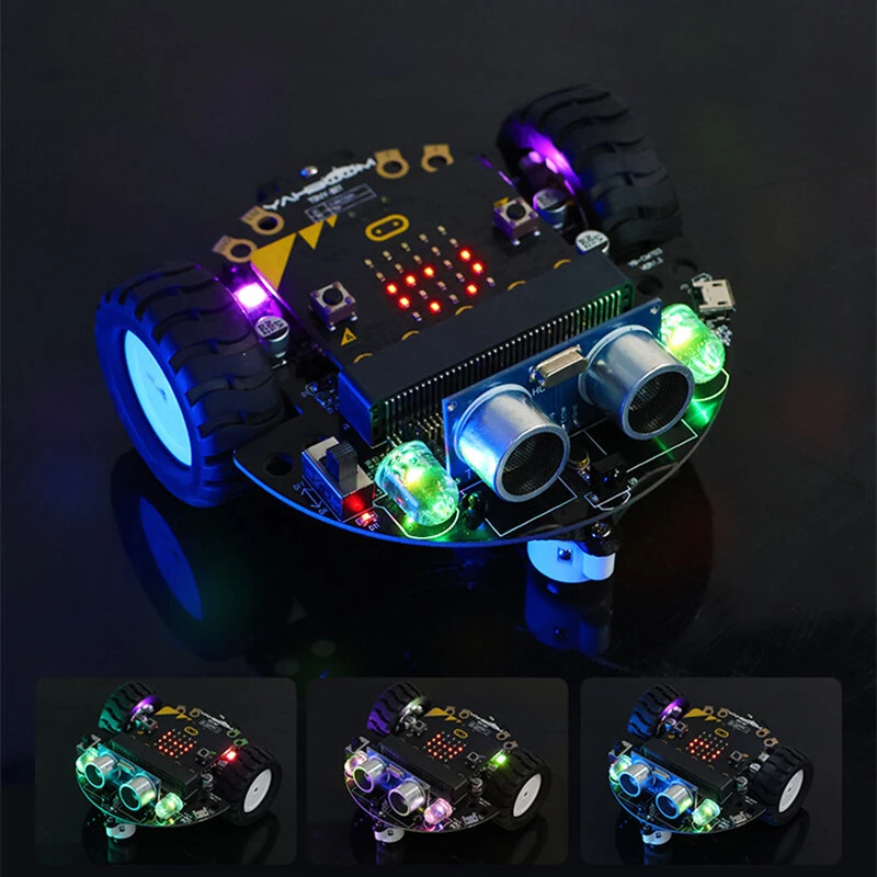 Yahboom Microbit Smart Robot Car Video Remote Control with WiFi Image Module for Kids Programming Educational Learn DIY Electronic Kit — view 5