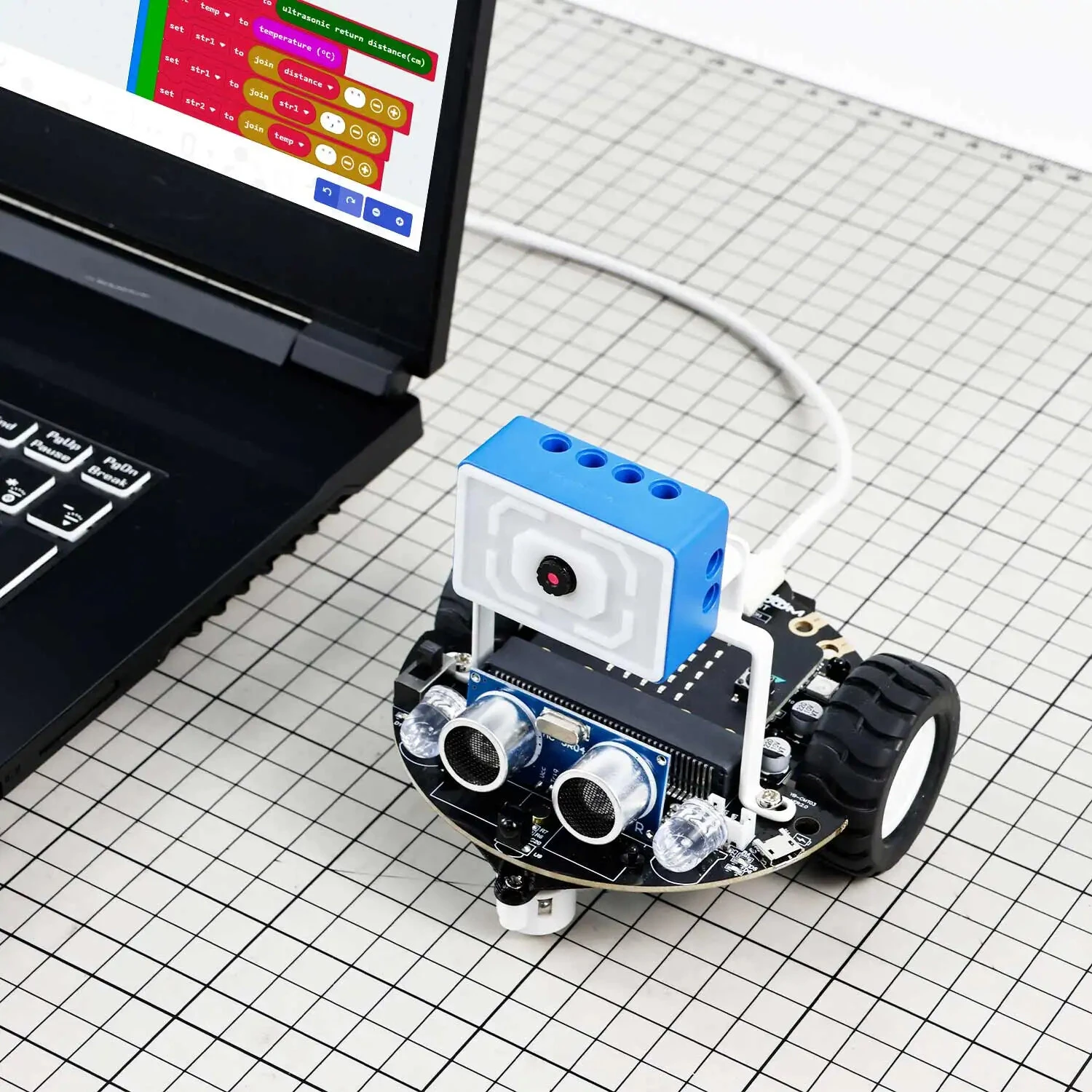 Yahboom Microbit Smart Robot Car Video Remote Control with WiFi Image Module for Kids Programming Educational Learn DIY Electronic Kit — view 6