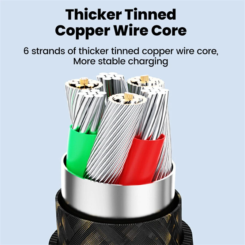 YC092 5A 240W Type-C to Type-C Digital Display Cable PD3.1 Fast Charging Data Transmission Tinned Copper Core Line 0.5M/1.2M/2M Long for iPhone 17 17Pro 16 15 Pro Max for Huawei Mate XTs for SAMSUNG for OPPO — view 7